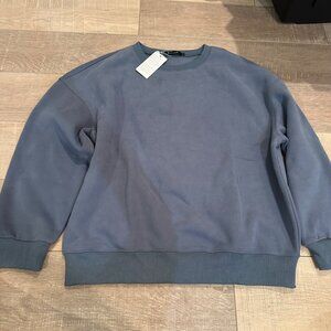 EFAN WOMENS BLUE LARGE OVERSIZED SWEATSHIRT NEW